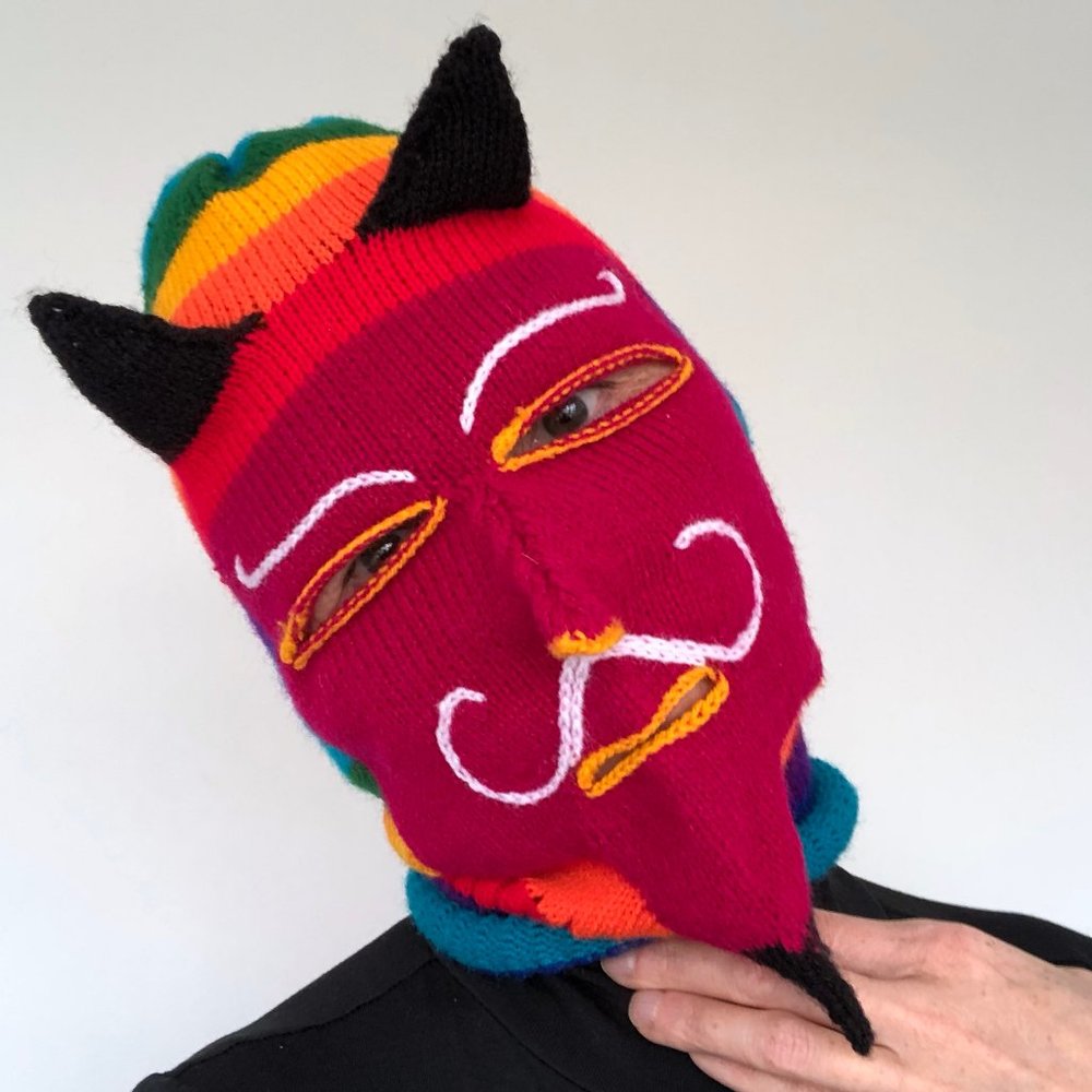 Peruvian Rainbow Devil Balaclava / Ski Mask - Picture 6 of 14